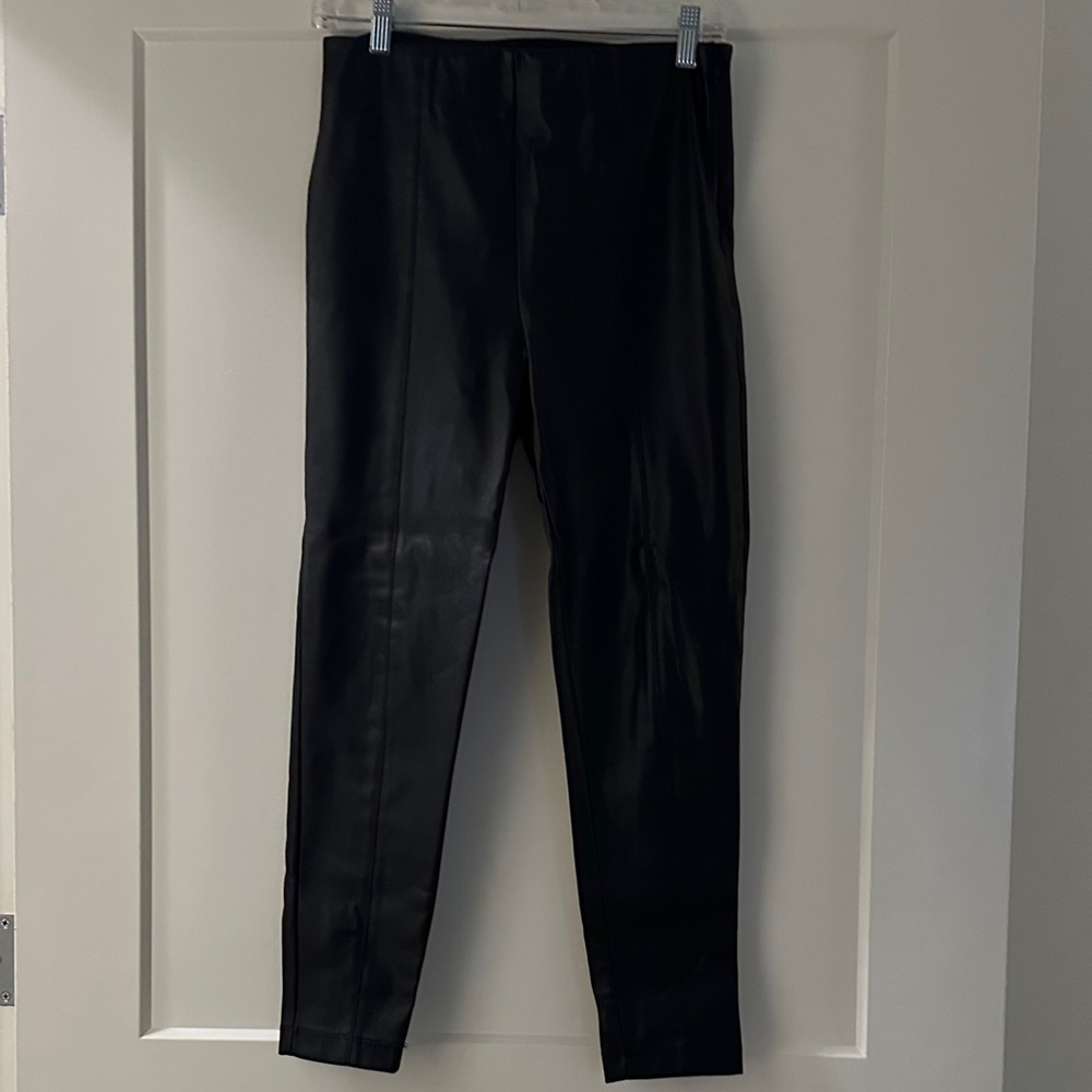 Ann Taylor Faux leather Black Leggings